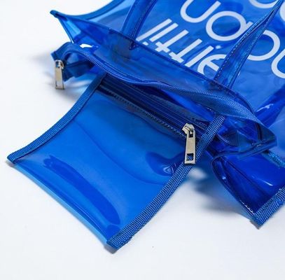Geïnclusief doos Custom Logo Duidelijke transparante PVC-tas met rits en zak