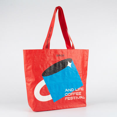 Gepersonaliseerde Tote Bag met handvaten drukwerk zware taak gelamineerde polypropyleen geweven zak