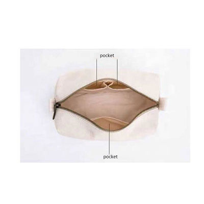 Custom Clear RPET materiaal Zwart handvat Toiletten cosmetische zak met logo rits sluiting