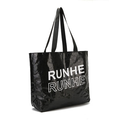 Custom Size Fashion Tote Bag met multi-color logo gedrukt gelamineerd PP geweven materiaal