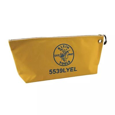 16 oz. Canvas Tool Multipurpose Pouch Tote Bag met metalen rits en RPET materiaal