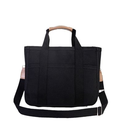 Aanvaardbaar OEM/ODM Aanpasbaar logo Grote duurzame katoenen doek Shopper Tote Bag