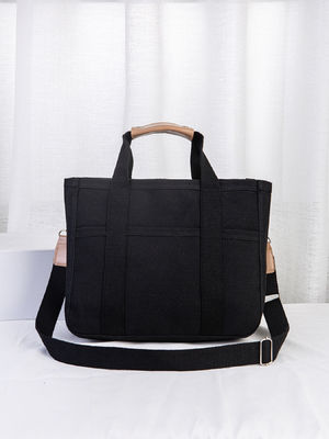 Aanvaardbaar OEM/ODM Aanpasbaar logo Grote duurzame katoenen doek Shopper Tote Bag