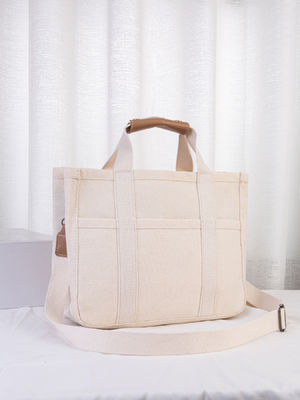 Aanvaardbaar OEM/ODM Aanpasbaar logo Grote duurzame katoenen doek Shopper Tote Bag