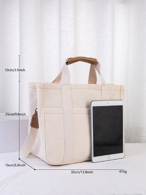Aanvaardbaar OEM/ODM Aanpasbaar logo Grote duurzame katoenen doek Shopper Tote Bag