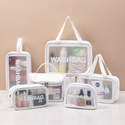 Zipper sluiting Custom pouch schoonheid make-up tas met geprinte logo en reis cosmetische tas