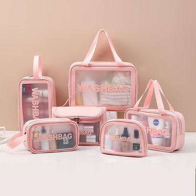 Zipper sluiting Custom pouch schoonheid make-up tas met geprinte logo en reis cosmetische tas