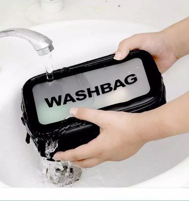Zipper sluiting Custom pouch schoonheid make-up tas met geprinte logo en reis cosmetische tas