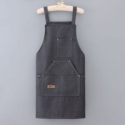 Custom Denim kapper Tuingereedschap voorhang met zakken Ondersteuning 7 dagen Voorbeeld bestelling