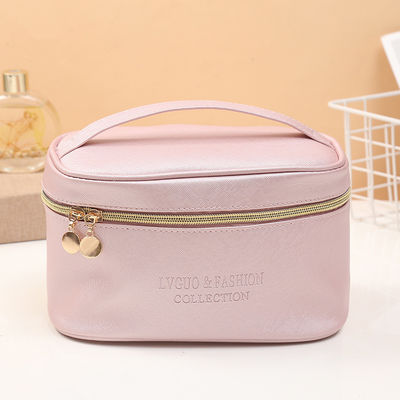 Custom make-up bag nieuwste modieuze stijl waterdicht PU draagbare reis cosmetische tas