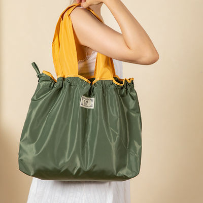 2024 Custom Logo Opvouwbaar Nylon Casual Tote Bag voor Polyester Grocery Shopping Bag