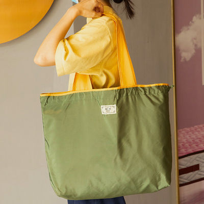 2024 Custom Logo Opvouwbaar Nylon Casual Tote Bag voor Polyester Grocery Shopping Bag
