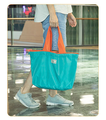 2024 Custom Logo Opvouwbaar Nylon Casual Tote Bag voor Polyester Grocery Shopping Bag