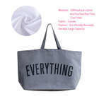 Unisex Custom Printed Fabric Shopping Tote Bag met grote capaciteit en aangepaste kleur