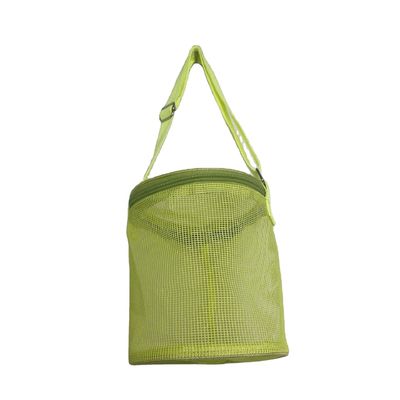 3D cirkelvormig zandgraven speelgoed opslagzak Custom Logo Mesh Shell verzamelen zakken voor strand plezier
