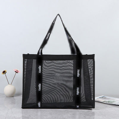 Custom Logo Tote Bag Grote markt Kruideniersware Gift Beach Net Nylon Mesh Shopping