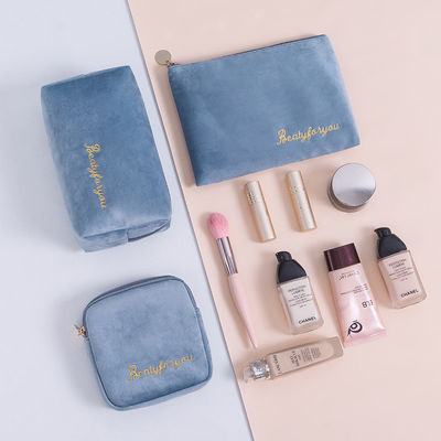 Gepersonaliseerd logo Custom make-up tas Cases Pouch Set Private Label Fluwelen Cosmetische Tas