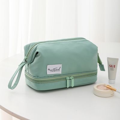 Custom Logo Printed Eco Friendly Vanity Case Velvet Zipper Pouch voor make-up cosmetica