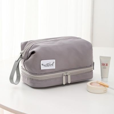 Custom Logo Printed Eco Friendly Vanity Case Velvet Zipper Pouch voor make-up cosmetica