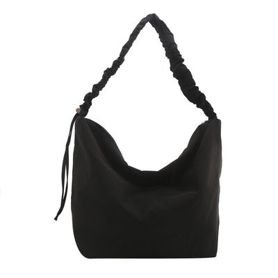 Grote capaciteit Nylon kruislichaam Pleated trekstreng schoudertas voor vrouwen winkeltassen