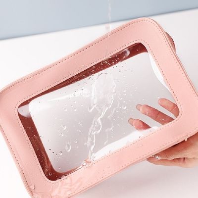 Roze huid cosmetische zak met aanvaardbaar OEM/ODM en solide patroon type