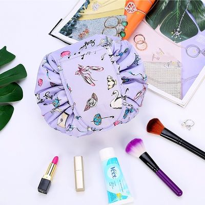 Custom Logo Print Oxford Drawstring Cosmetic Bag voor nieuwste mode stijl