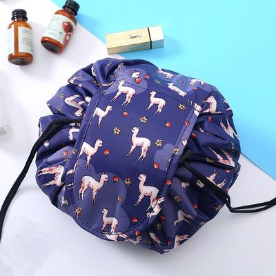 Custom Logo Print Oxford Drawstring Cosmetic Bag voor nieuwste mode stijl