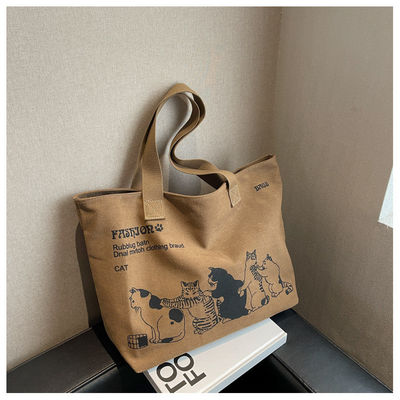 Custom Size Polyester Gelaagd Fashion Canvas Shopper Bag voor vrouwen