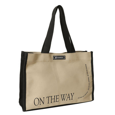 Open sluitend type zware katoenen winkeltas met aangepaste kleuren doek Tote Bag
