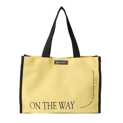 Open sluitend type zware katoenen winkeltas met aangepaste kleuren doek Tote Bag