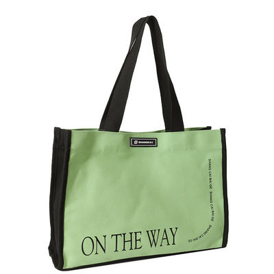 Open sluitend type zware katoenen winkeltas met aangepaste kleuren doek Tote Bag