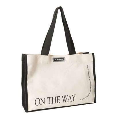 Open sluitend type zware katoenen winkeltas met aangepaste kleuren doek Tote Bag