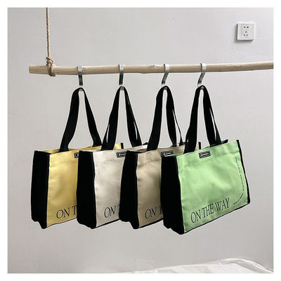 Open sluitend type zware katoenen winkeltas met aangepaste kleuren doek Tote Bag