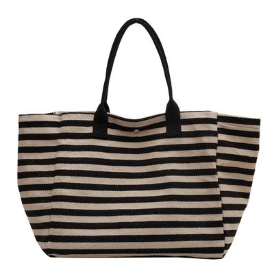 Blijf modieus en georganiseerd met deze dames logo Canvas Shopping Tote Bag