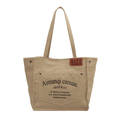 Single Handle Luxe Vrouwen Tote Handtas Mode Canvas Bag in aangepaste kleuren