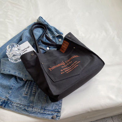 Single Handle Luxe Vrouwen Tote Handtas Mode Canvas Bag in aangepaste kleuren