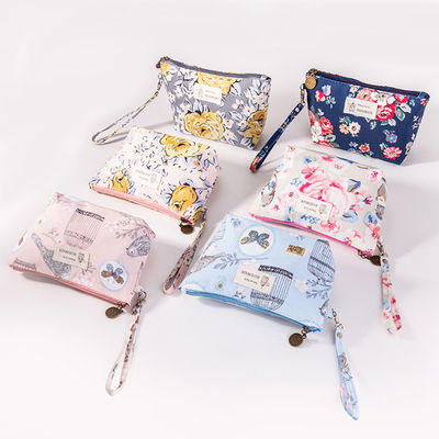 Flower Print Zipper Pouch schattig bloemen make-up zak voor het organiseren van schoonheid essentieel