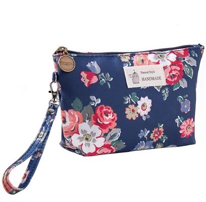 Flower Print Zipper Pouch schattig bloemen make-up zak voor het organiseren van schoonheid essentieel