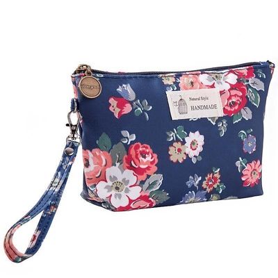 Canvas mode make-up tas met rits Lady schattig draagbare cosmetische zakken