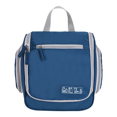 Zipper sluiting Op maat gemaakte reiscosmetica tas met hangend ontwerp en zak inbegrepen