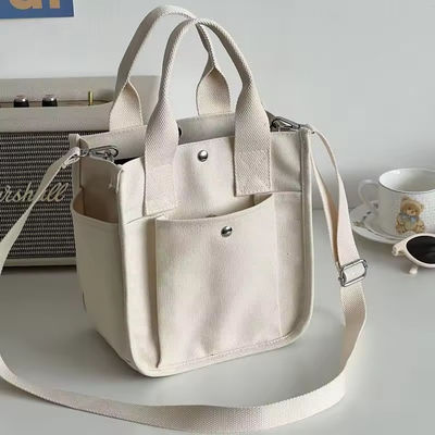 Nieuwste modieuze stijl Canvas Crossbody boodschappenzak met verstelbare riem
