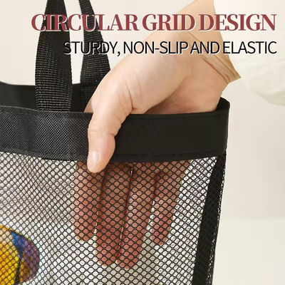 Summer Essential Mesh Beach Tote Bag met meerdere zakken en aangepaste kleur