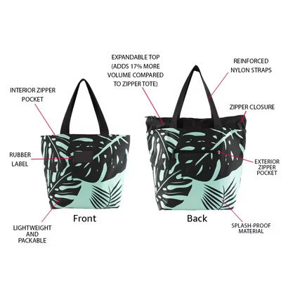 OEM/ODM Acceptabel Custom Logo Printed Dupont Tyvek Paper Shopping Bag Met Zipper