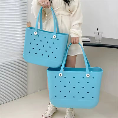 PVC-voermateriaal Custom Summer Rubber Tote Grote Fashion Eva Plastic Silicone Bag