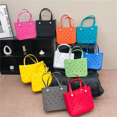 PVC-voermateriaal Custom Summer Rubber Tote Grote Fashion Eva Plastic Silicone Bag