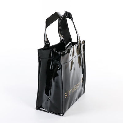 Custom Modieus Print Design Glanzend Spiegel Tote Handle Winkeltas Met Logo Waterdicht PVC Tote Bag