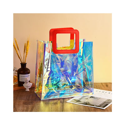 Reis- en uitgaande laser-holografische iriserende pvc-schouderstrandtas voor aangepast logo