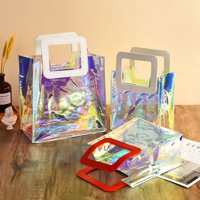 Reis- en uitgaande laser-holografische iriserende pvc-schouderstrandtas voor aangepast logo