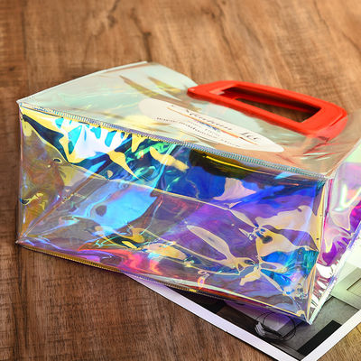 Reis- en uitgaande laser-holografische iriserende pvc-schouderstrandtas voor aangepast logo