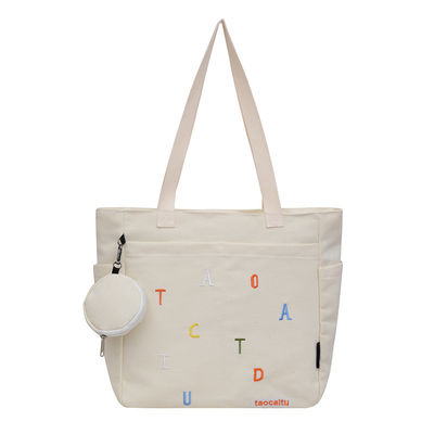 2023 Canvas Tote schoudertas voor zachte vrouw in medium 30-50cm aangepaste kleur